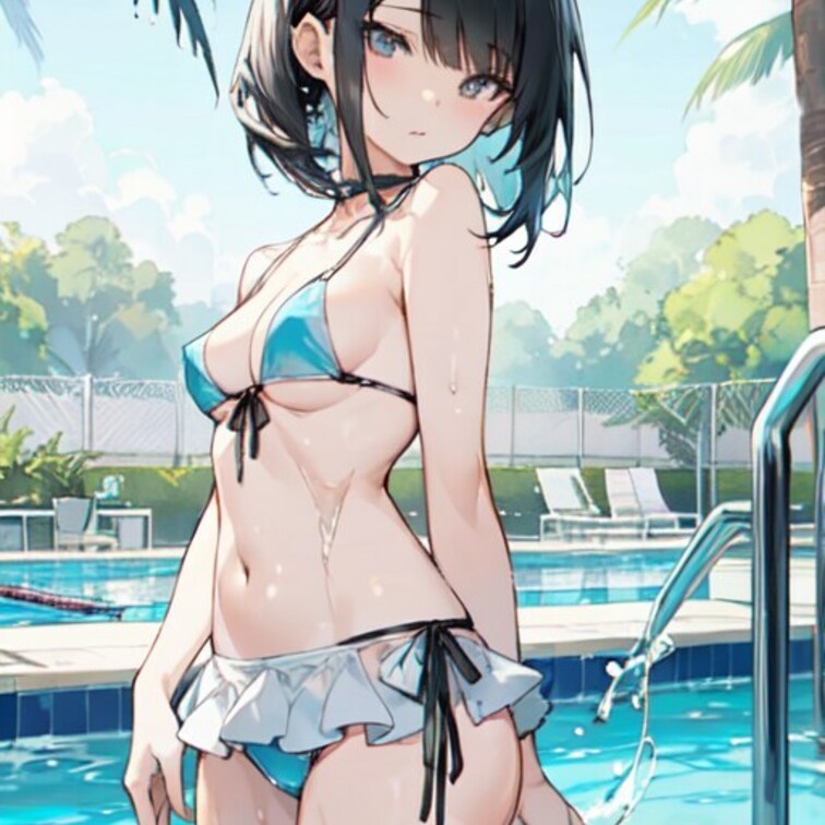 プールサイドで、、、