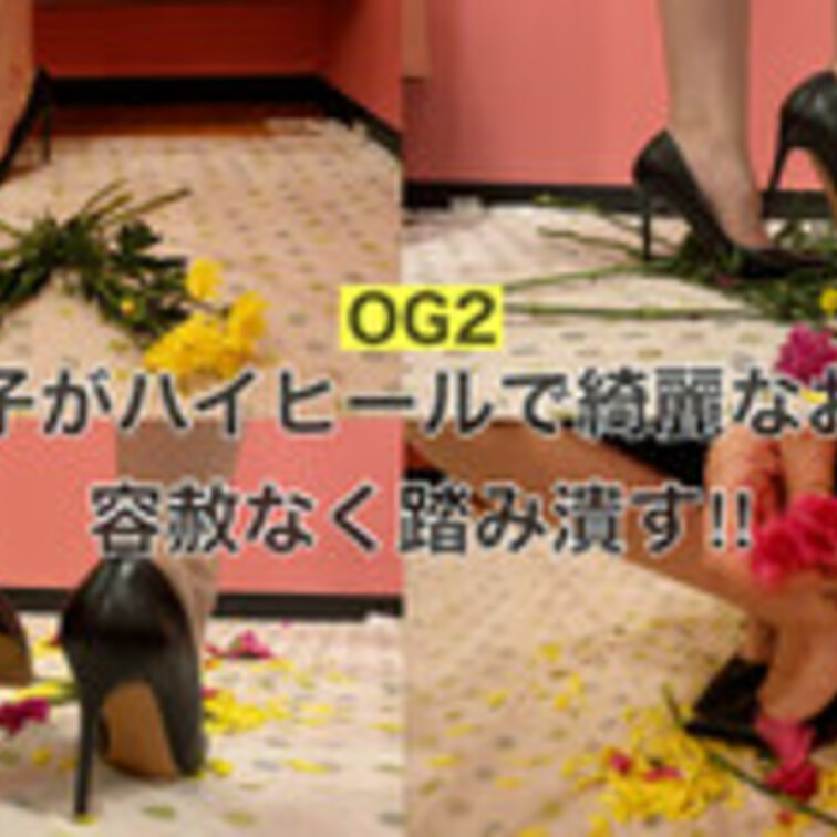 OG2【リクエスト②】冠婚葬祭の時に履いているハイヒールで綺麗なお花を容赦なくグチャグチャに踏み潰す‼︎