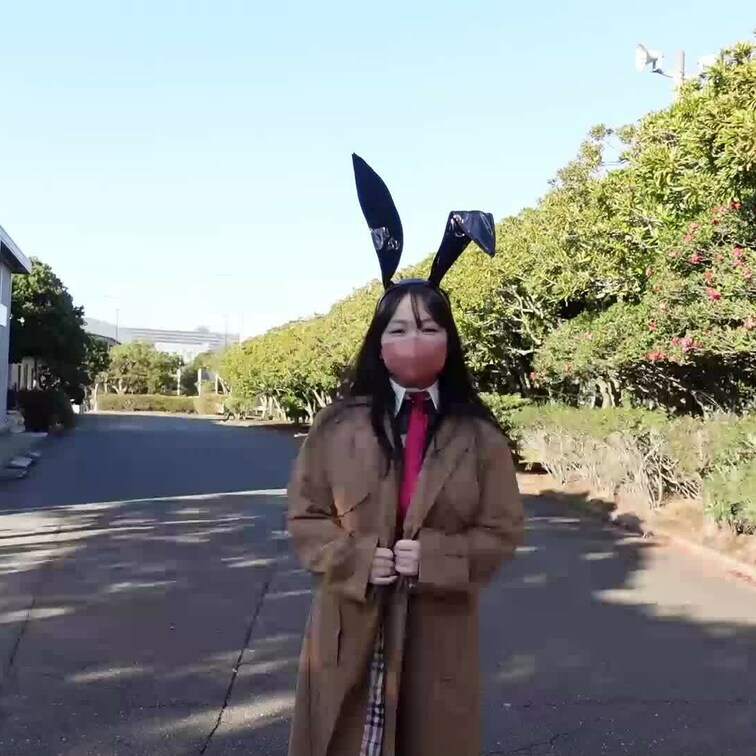 逆バニー爆乳ちゃんの野外露出！Part2