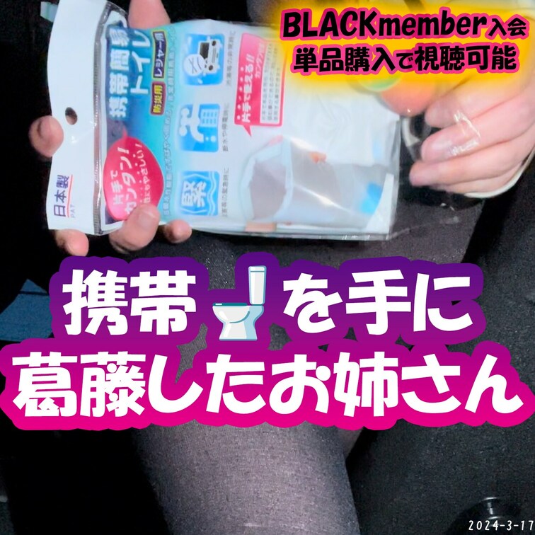 2024-03-17
🦊携帯🚽を手に葛藤したお○○○さん💖
連休渋滞にはまり、PAまで我慢できそうにないRincaち