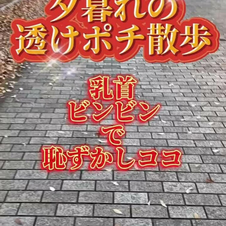 たまにはソフトな露散歩😊🎶✨ビンビン乳首で透けポチ露散歩😆💕✨