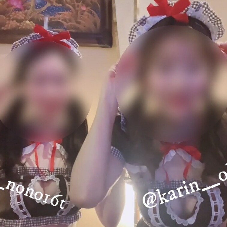 激推しさん限定❤️🥺顔雰囲気出し❣️激カワメイドののかりんの髪の毛結び☝️きゃっきゃしながら、ツインテールに❤️見たらい