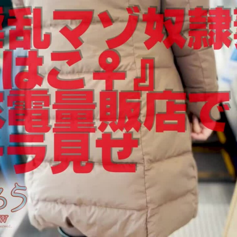家電量販店でチラ見せ