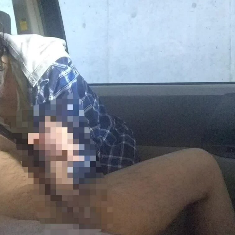車内で他人棒とラブラブしたり乳首舐めしたりイラマまでしていた様子をご覧下さい。