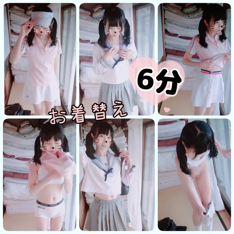 (無料会員さん向けの、紹介投稿です♥️)
  
【たっぷり6分♥️ワンコイン🐶商品】
セーラー服からテニス部ユニフ