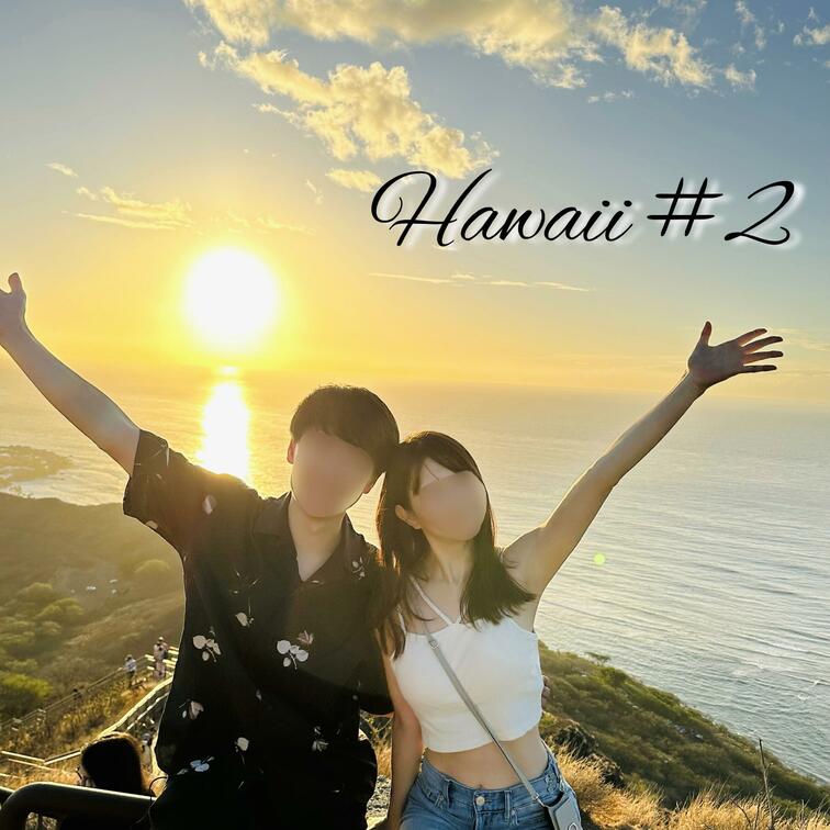 【海外vlog】ハワイ旅行＃２🌺｜全編、まりあ編集🥺💖｜白い砂浜のビーチ🏖️ハワイの絶景の中で乗馬体験🐴そして山をトレッ