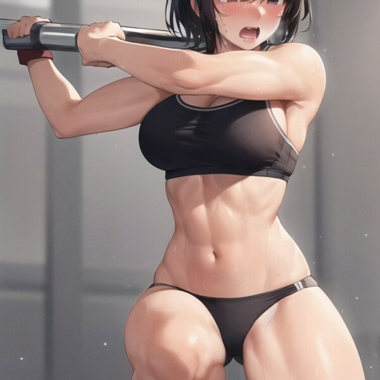 ハードなトレーニングで追い込まれている陸上女子