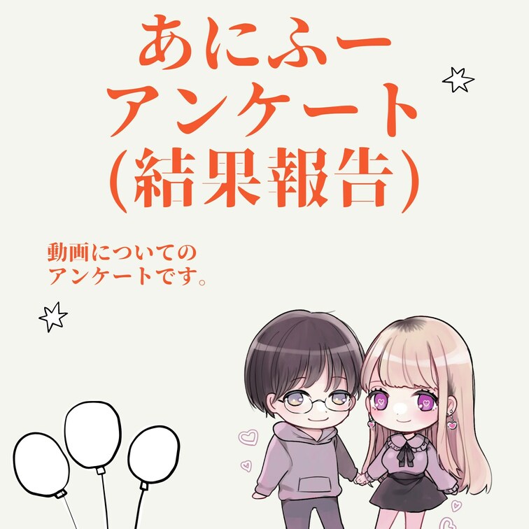 【あにふーアンケート結果報告】
みなさんアンケートのご協力ありがとうございました！
48名の方にご協力いただき、とて