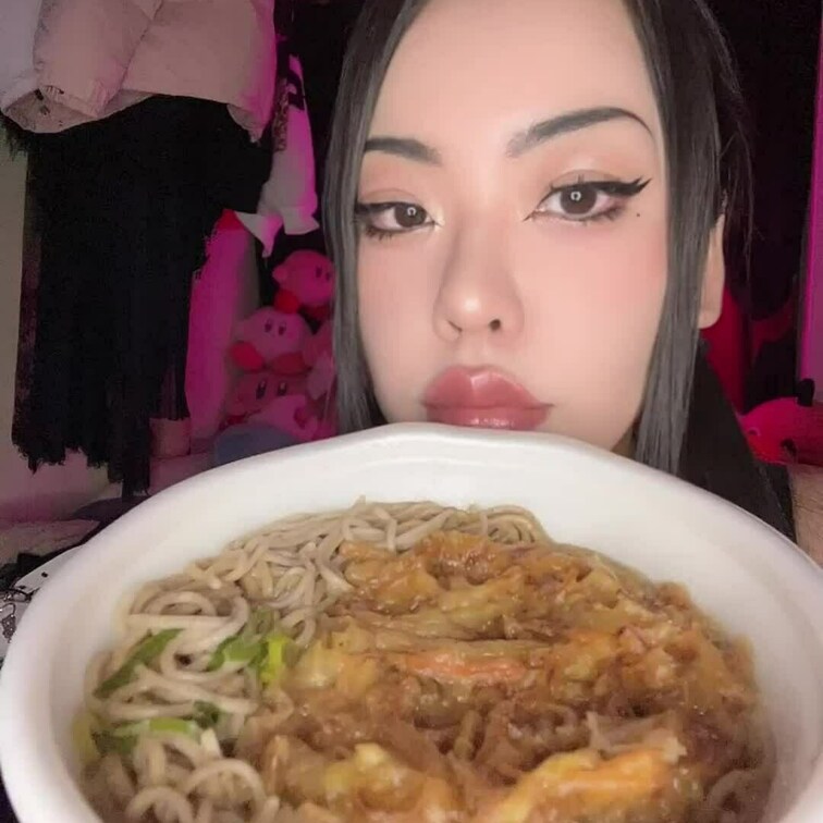 【食事ASMR×かき揚げ蕎麦食べてるだけの個人的フェチ動画】
