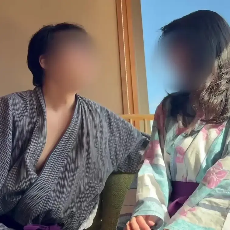 れいが浴衣脱がされて乳首舐め手コキしてあげて、騎乗位で生挿入されちゃってます💕不倫温泉旅行中💕