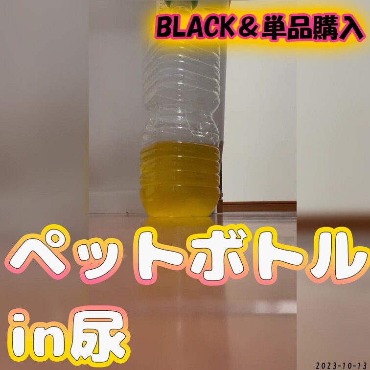 🤍10/13(金)ペットボトル放尿🤍
ペットボトル飲尿と書こうとしたらペットボトルin尿になりました（笑）
2L貯め