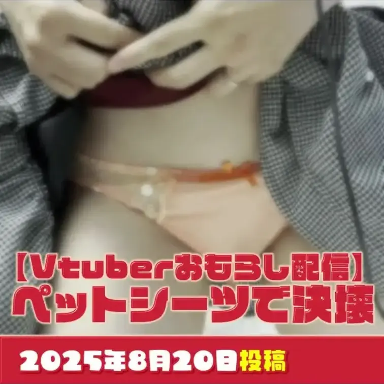 2025-8-20
[【Vtuberおもらし配信】さんざん耐えたけどペットシーツで決壊しました]
配信を見てくれてた