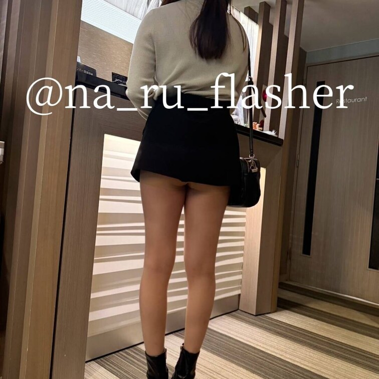 ミニスカートノーパンストッキングでご主人様とデート♡