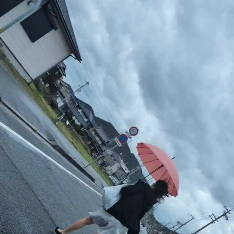 妻の歩く姿を後ろから。