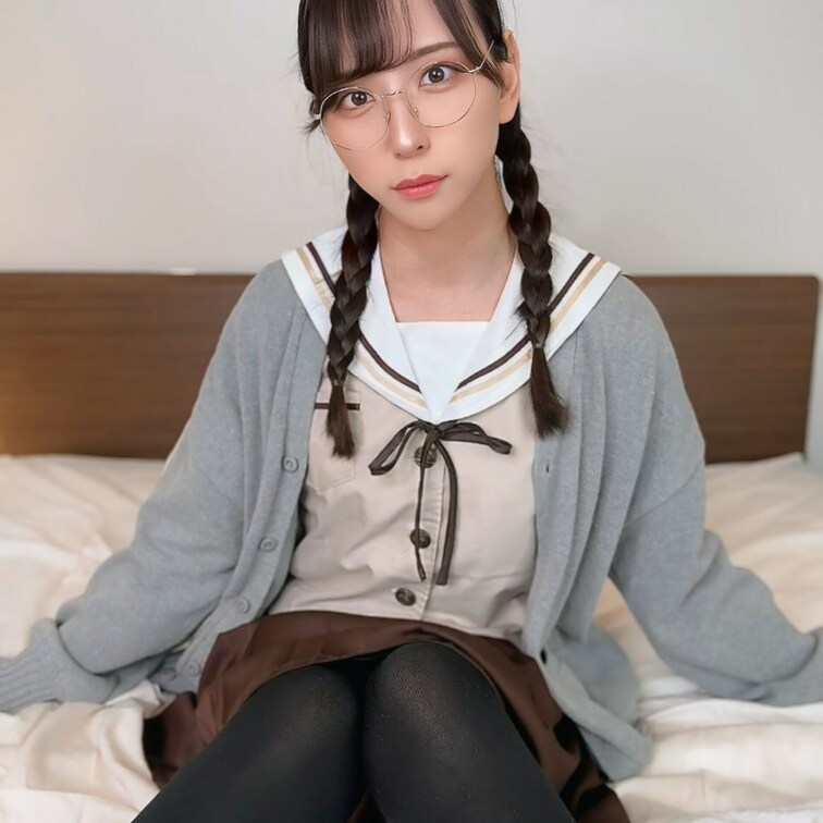 三つ編みおさげちゃん💕　（５枚）