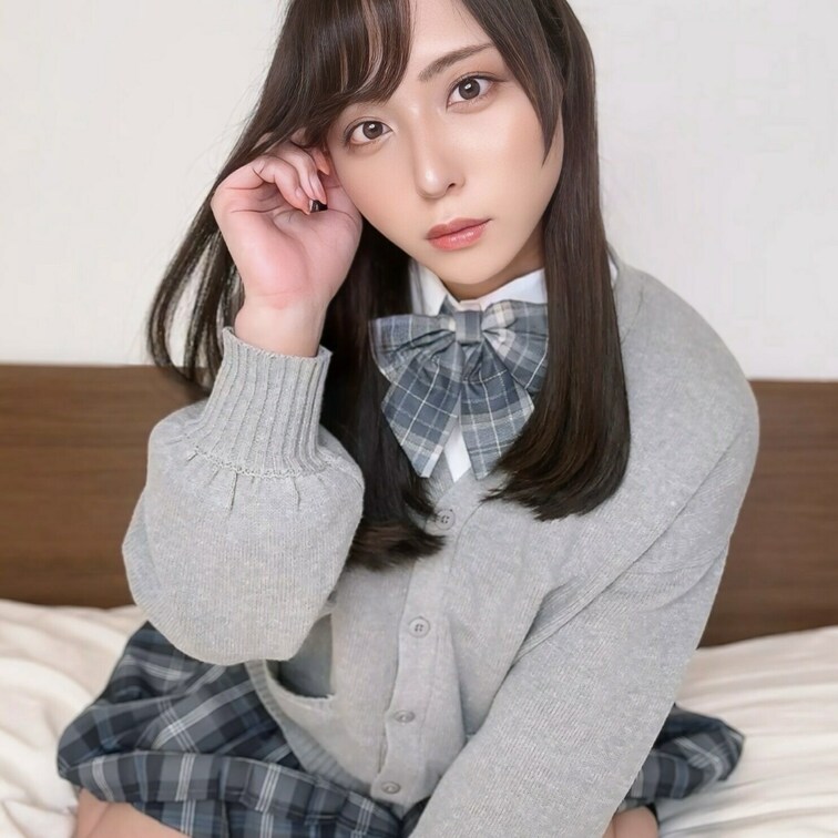 秋の制服着てみたよ～💓　（５枚）