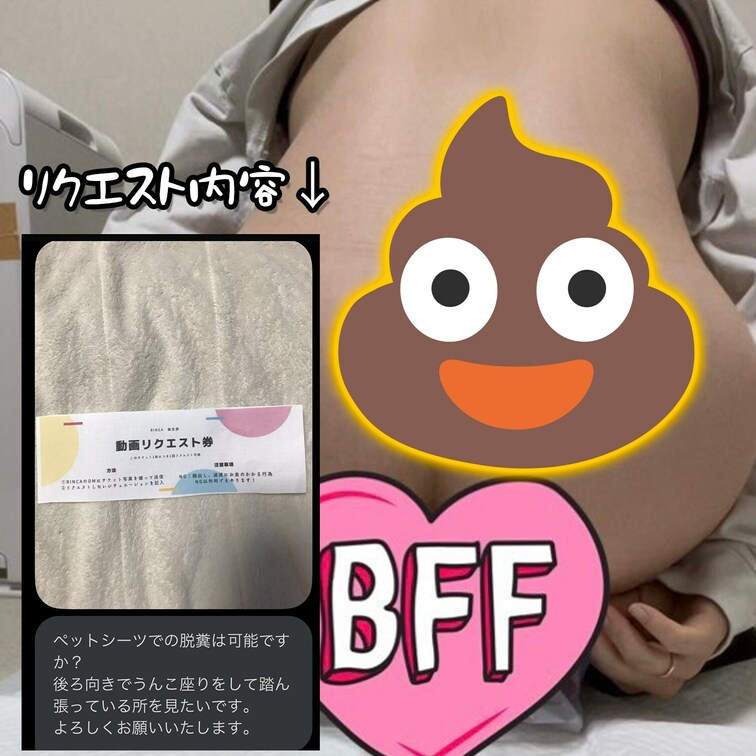 💩閲覧注意💩
動画のリクエストを頂きました！
『ペットシーツでのうんちは可能ですか？
後ろ向きでう〇こ座りをして踏