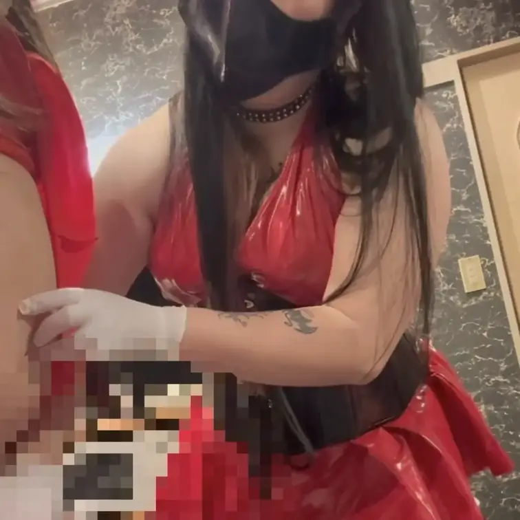 【ローションガーゼ亀頭責め/ロング】女装ちゃんの勃起した可愛いクリトリスを、ヌルヌル突起ガーゼでしこしこ遊びで悶絶♡腰振
