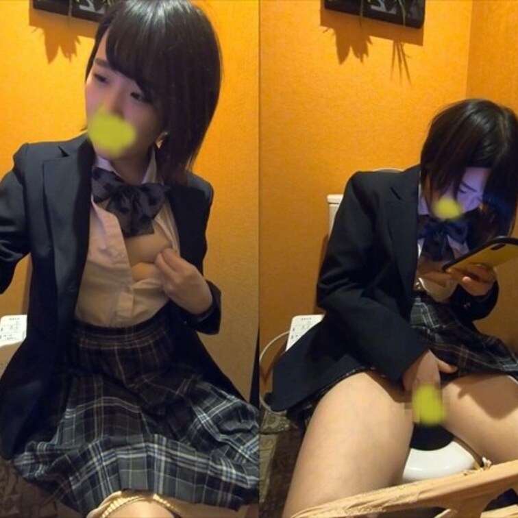 アイドルみたいにかわいらしいショートカットの女の子が乳首をクリクリ摘まみながら激しく股間を弄っています。
かわいい喘ぎ