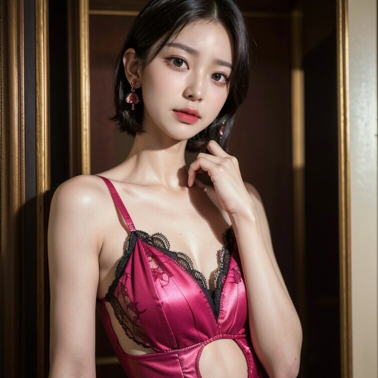小春のレッドレースエレガンス 💖🌹
深紅のレースが美しい小春のエレガントな姿を捉えた一枚です。✨ レースのディテールと