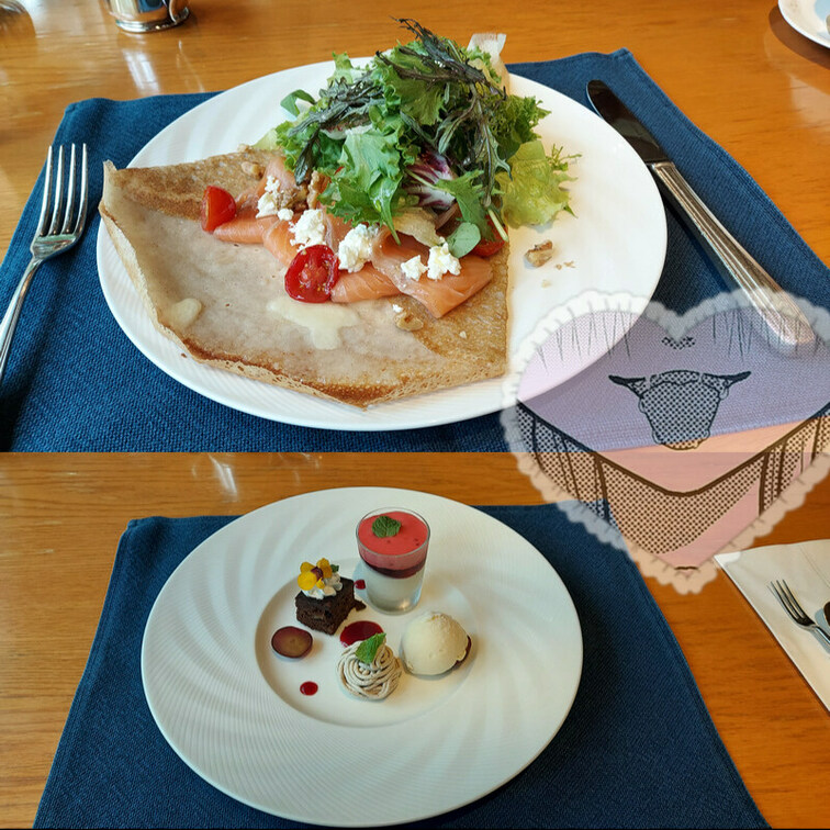 今日のランチわず😊
ガレットおいしかったです✨


