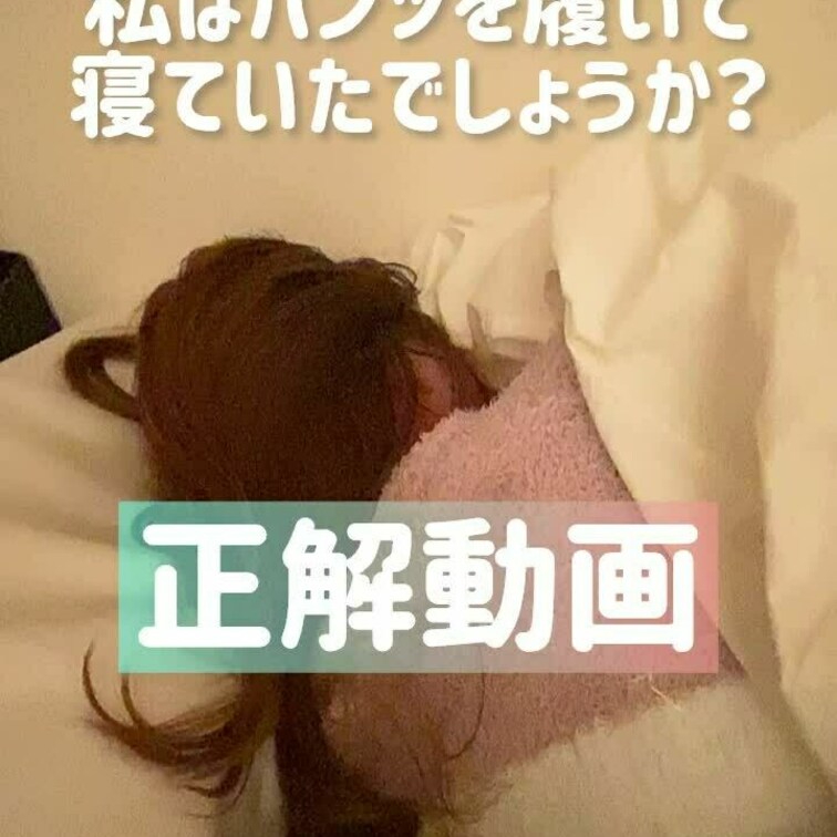 【正解動画】
エルちゃんはノーパンで寝ていたか？