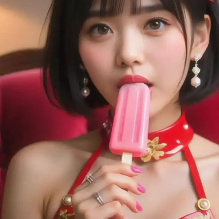 アイス舐めてるだけ💖