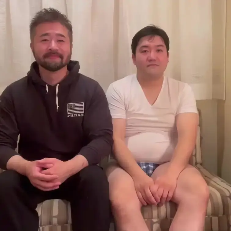 てっぺいさんに大吉の体の中と外に2発受け止める。挿入ありの生SEX。