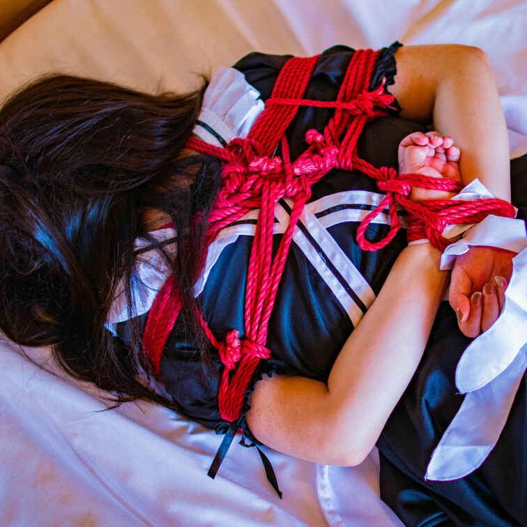 メイドが全身○○○されて電流○○○、ムチで痛めつけられる(D子)

メイド姿の女の子が、全身がっちり○○○されて電流