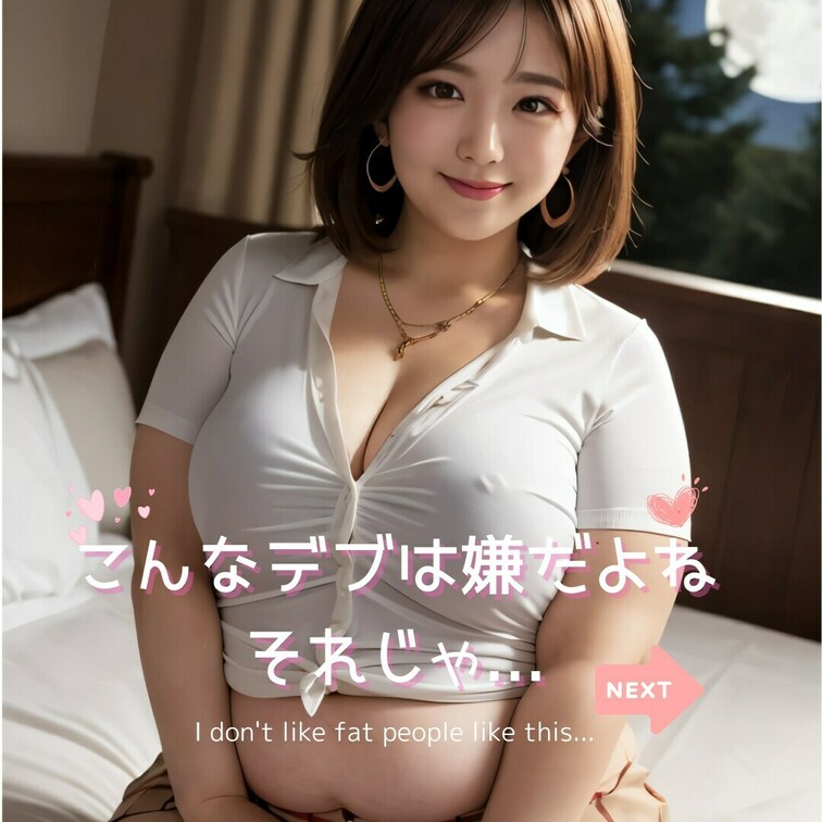 真ん丸お月さんだね。ねぇ、ベッドで何する?(What a round moon. Hey, what are you d