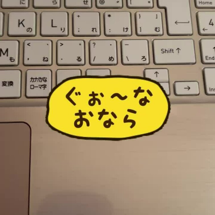 PC作業中におならで出た笑