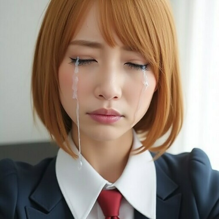 撮影中に我慢できなくなったカメラマンにぶっかけられたコスプレイヤー