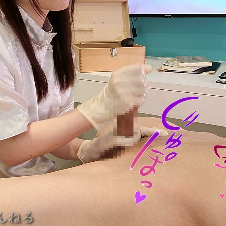 【ナース搾精】精液サンプルのために作業的ゴム手コキで亀頭責め射精させる日本素人美女/個人撮影/裏垢/hentai/手袋【
