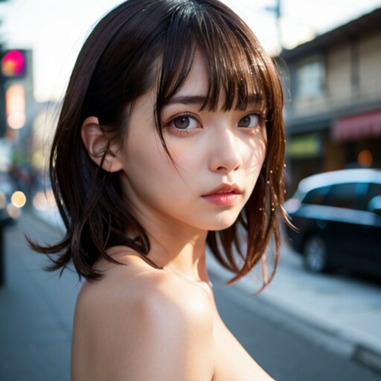 路上美女
