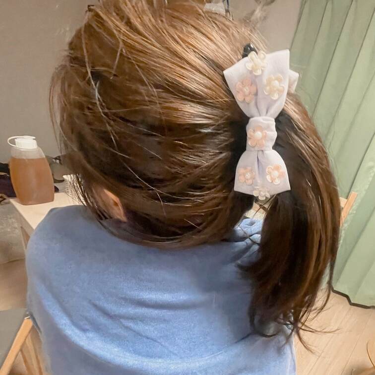 ポニーテールの後ろ姿が可愛い🎶
と思ったら🤭