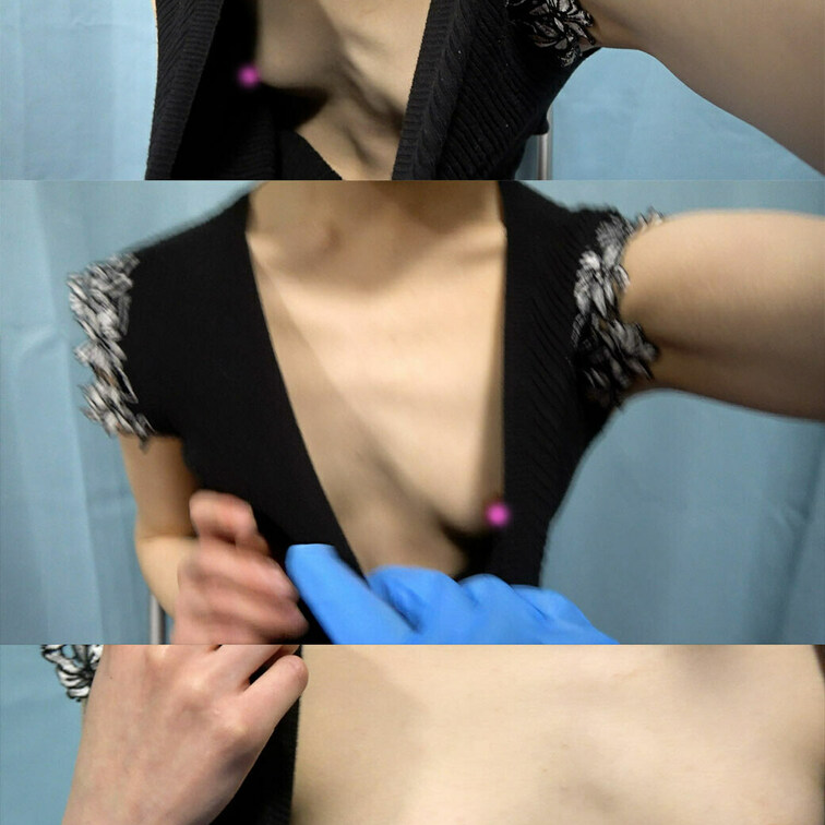 ノーブラでした！
オッパイが丸見え( *´艸｀)

服引っ張りましょう💓


動画詳細はこちら！！！
ht