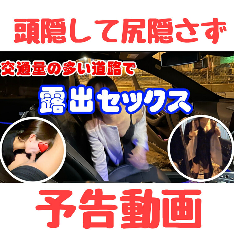 👆応援のいいねお願い致します

【頭隠して尻隠さず🫣幹線道路で露出SEX❗️車が来ようがお構いなし❗️】
予告動画