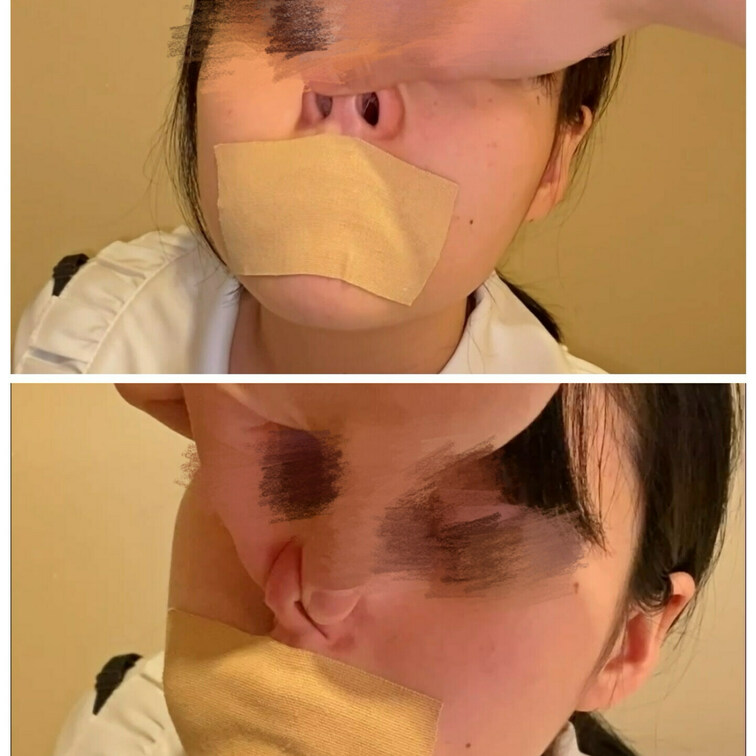 女の子の口をテープで塞いで鼻責めしています。
苦しそうな顔と崩れた顔がとてもかわいいです
