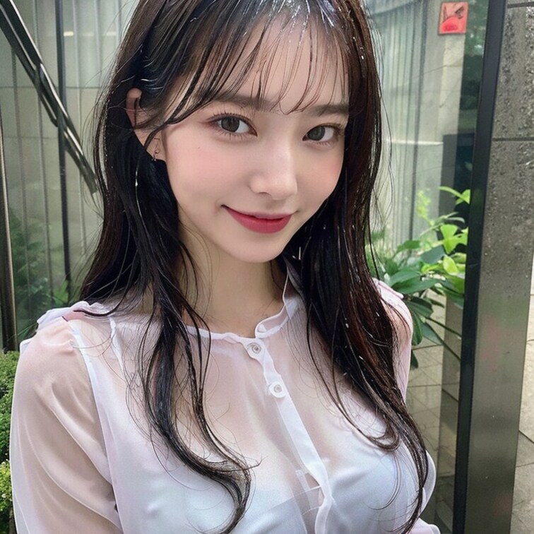 濡れて透けちゃった♡