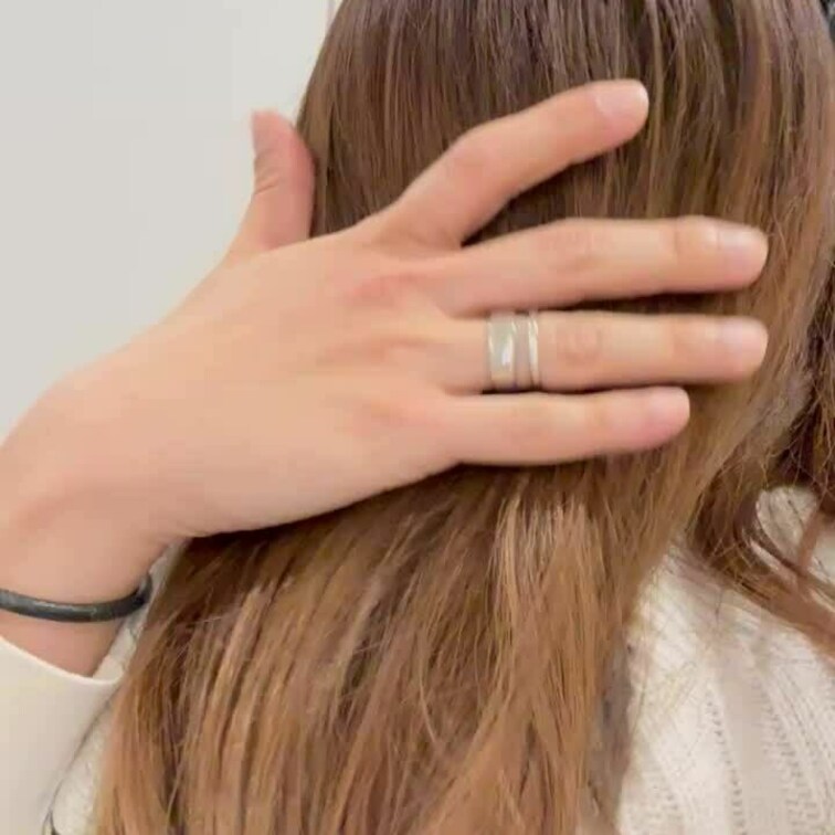 うなじ、ポニテ、分け目なでる動画