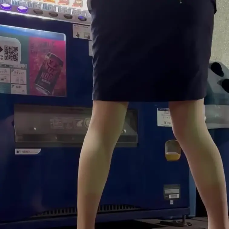自販機前で💦