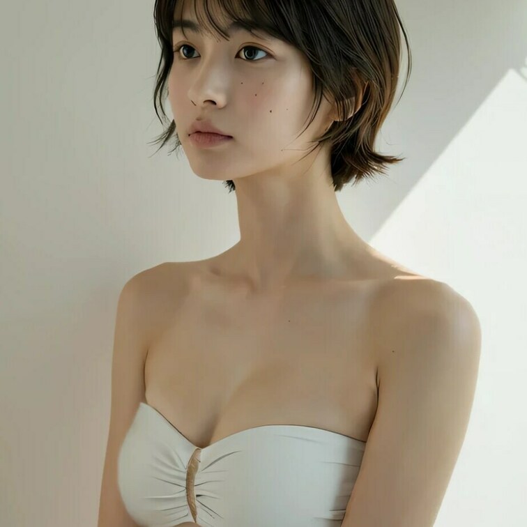 着衣と脱衣を並べた画像です。画像№776