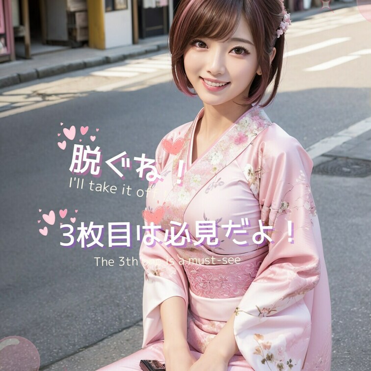 この時期の着物は暑いね（Kimono is hot this time of year.）
