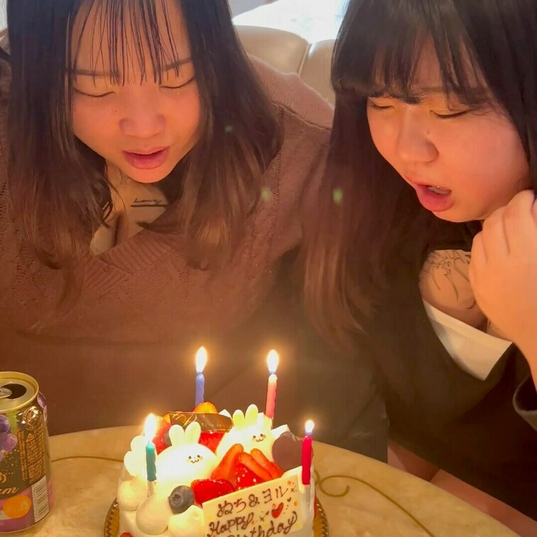 誕生日お祝い🎂❣️
ケーキ美味しかった🥰❤️