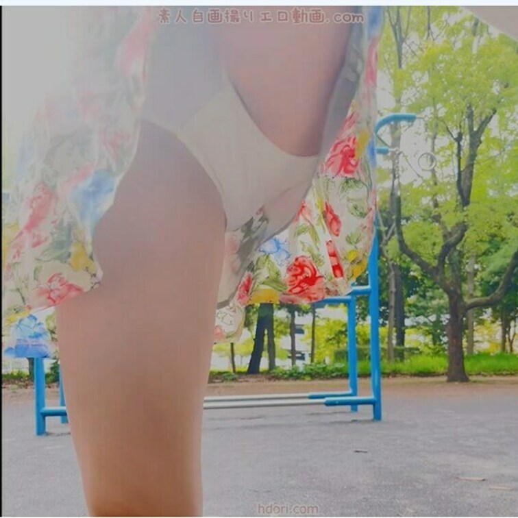 大きな公園で人に見つからないようにパンツを撮影してきました。