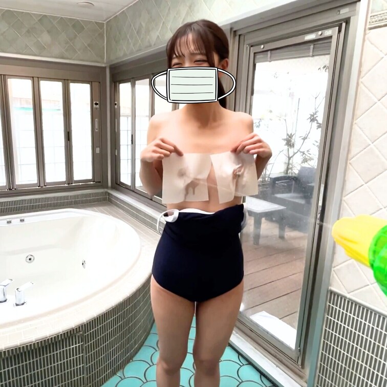 久々にスクール水着を着たかと思いきや、、
水が怖いという私を水攻めに😂