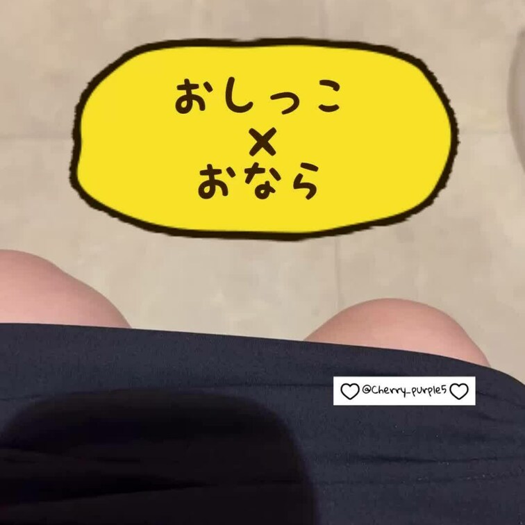 これは飲食店にいる時に

お手洗いでおなら出そうだったから動画撮ってみたの！

おしっことおなら出た笑笑