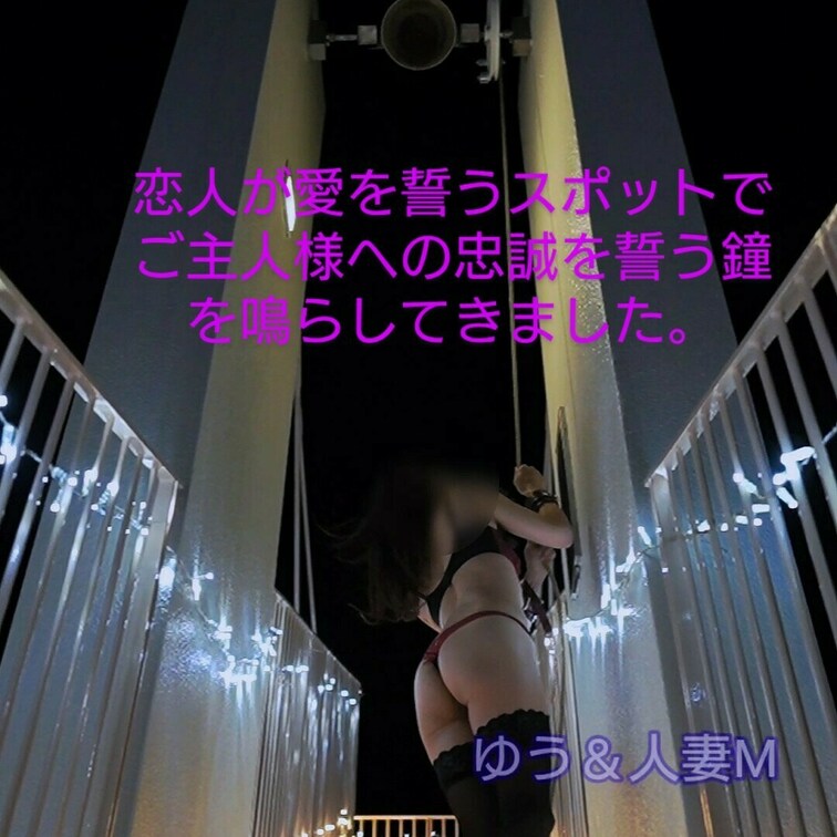 イルミネーションの綺麗な恋人達が愛を誓い合うスポットでご主人様への忠誠を誓う人妻愛奴Mでした。
駐車場には他のカップル