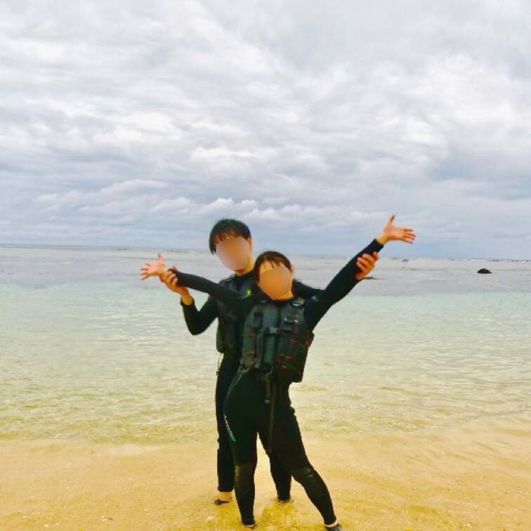 【個人撮影】沖縄🏖️シュノーケル🤿&カヤック体験🚣ウェットスーツを脱ぐまりあをこっそり撮影♡／Japanese amat