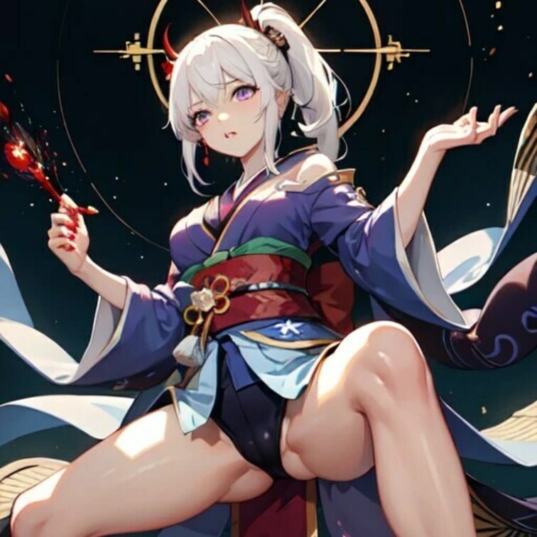 着物アニメ 弥生 開脚